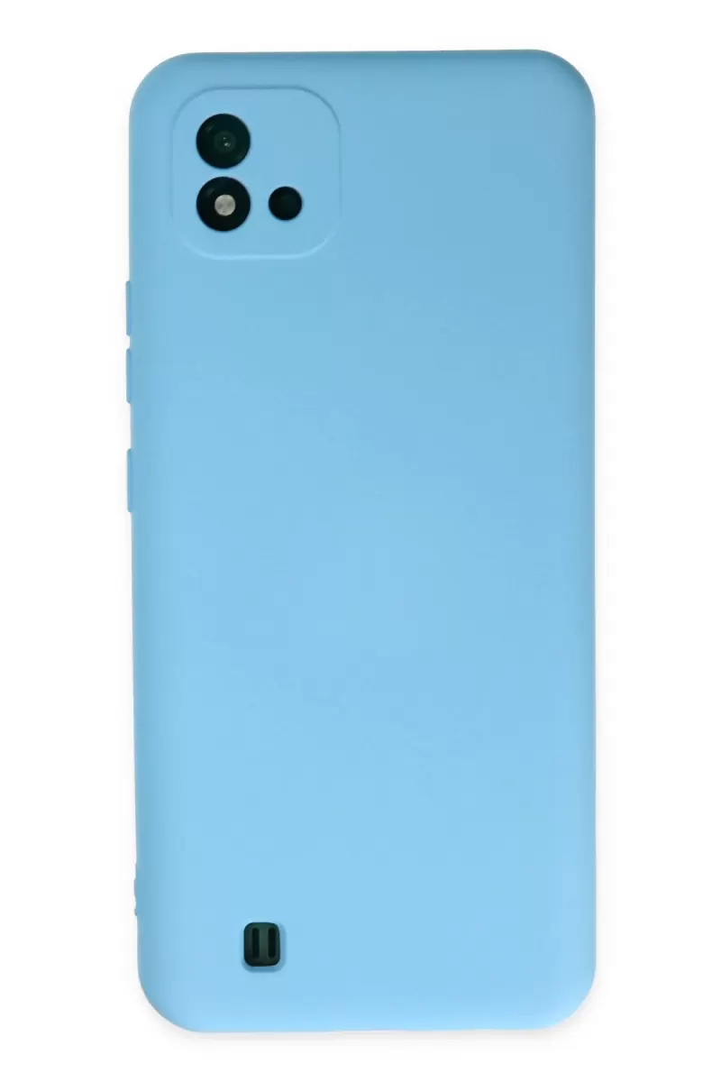Newface Realme C11 2021 Kılıf Nano içi Kadife Silikon - Mavi