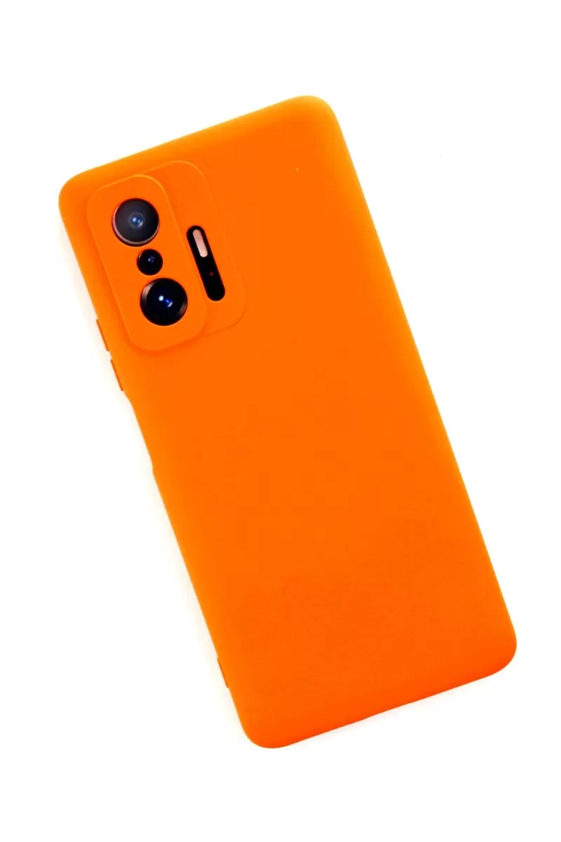 Newface Xiaomi Mi 11T Pro Kılıf Nano içi Kadife Silikon - Turuncu