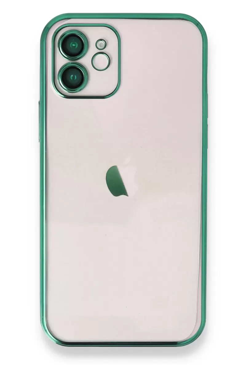 Newface Apple iPhone 11 Kılıf Razer Lensli Silikon - Yeşil