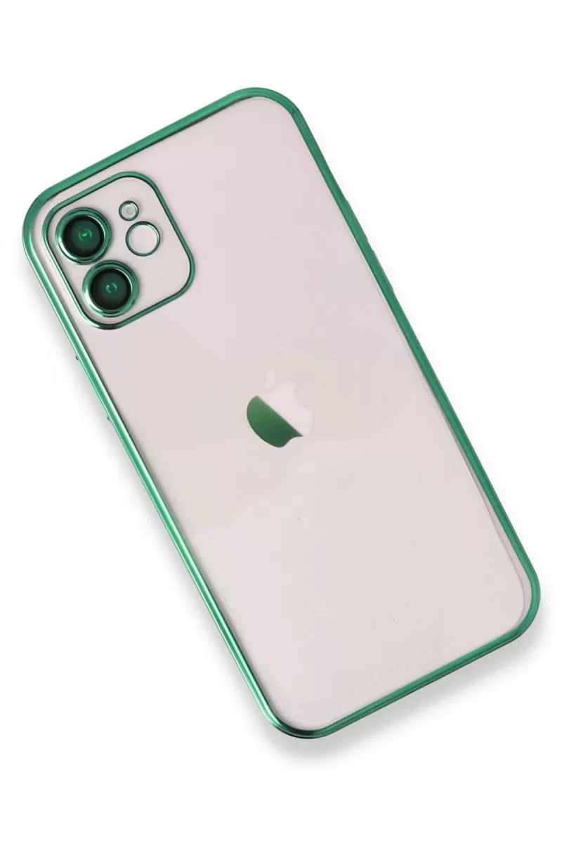 Newface Apple iPhone 11 Kılıf Razer Lensli Silikon - Yeşil