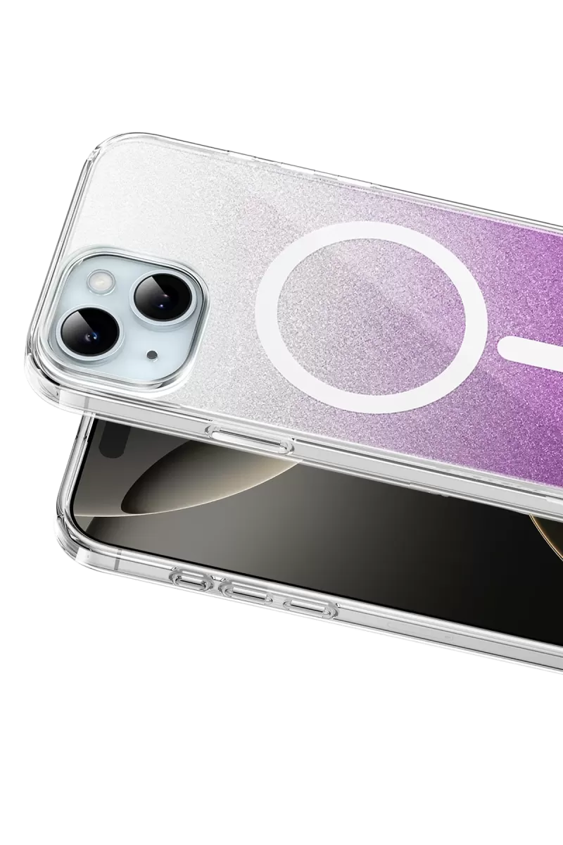 Onegif Apple iPhone 14 Sora Simli Magsafe Kapak - Mor