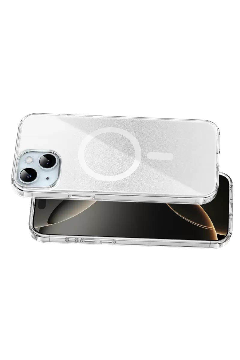Onegif Apple iPhone 15 Sora Simli Magsafe Kapak - Beyaz