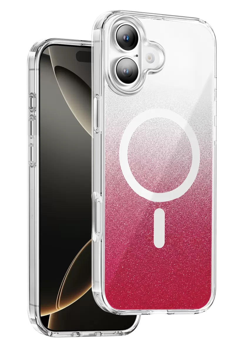Onegif Apple iPhone 16 Sora Simli Magsafe Kapak - Kırmızı