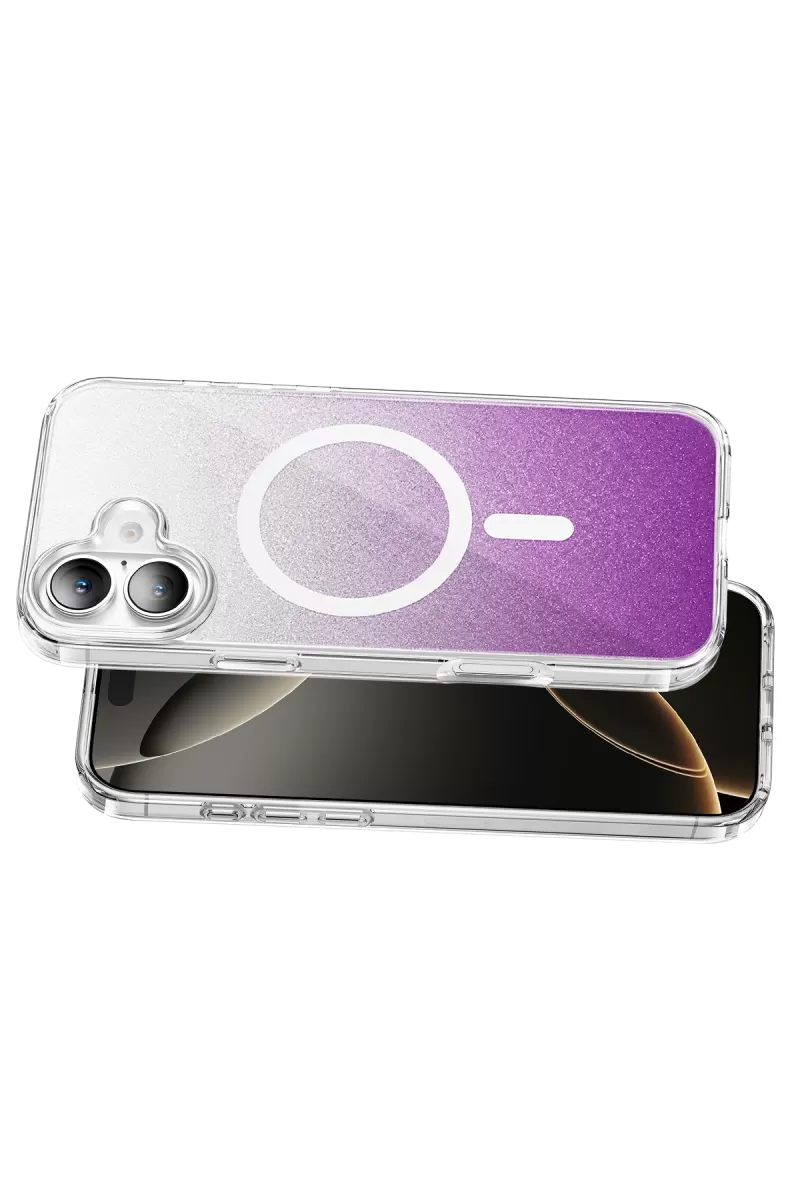 Onegif Apple iPhone 16 Sora Simli Magsafe Kapak - Mor