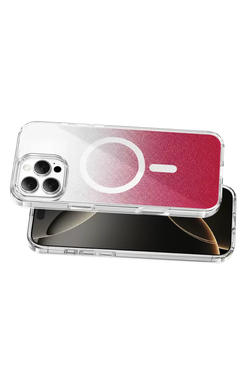 Onegif Apple iPhone 16 Pro Max Sora Simli Magsafe Kapak - Kırmızı