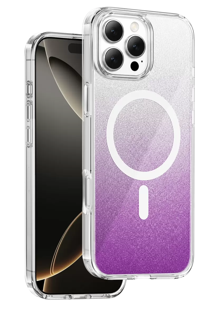 Onegif Apple iPhone 16 Pro Max Sora Simli Magsafe Kapak - Mor