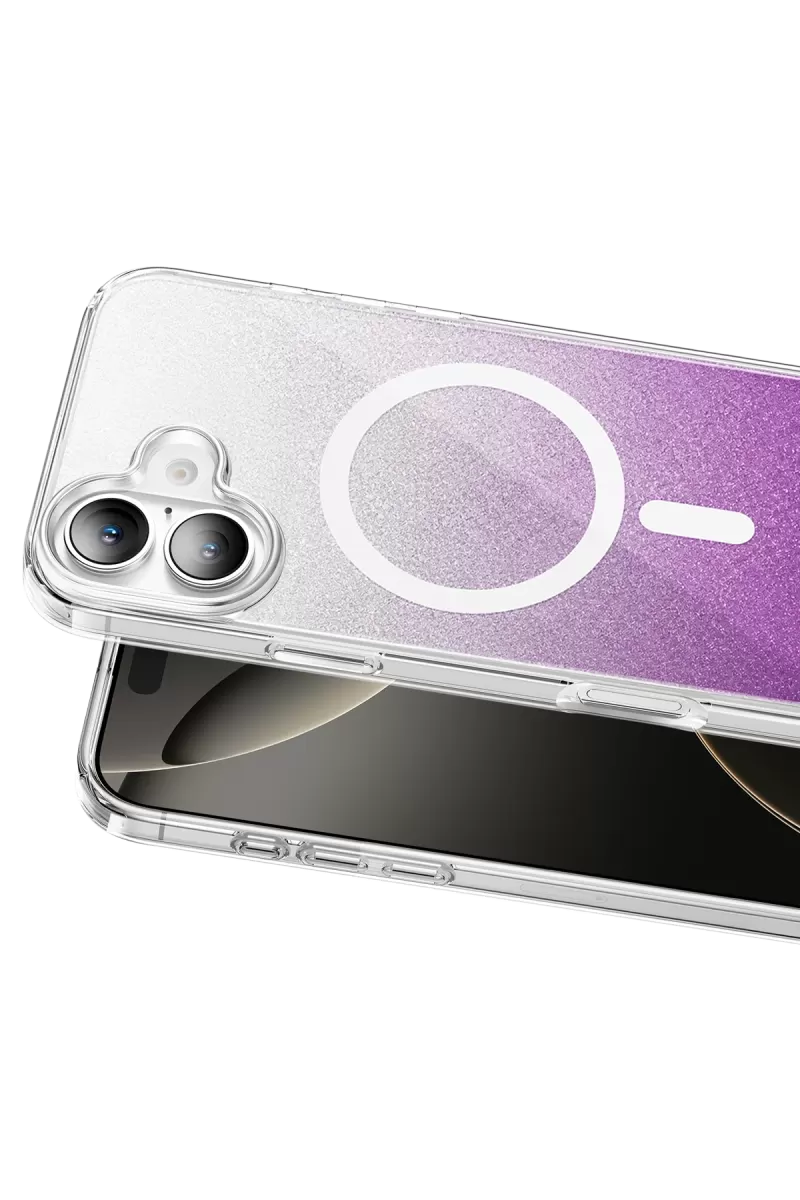 Onegif Apple iPhone 17 Sora Simli Magsafe Kapak - Mor