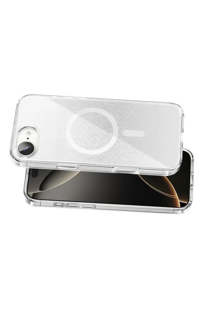 Onegif Apple iPhone 17E Sora Simli Magsafe Kapak - Beyaz