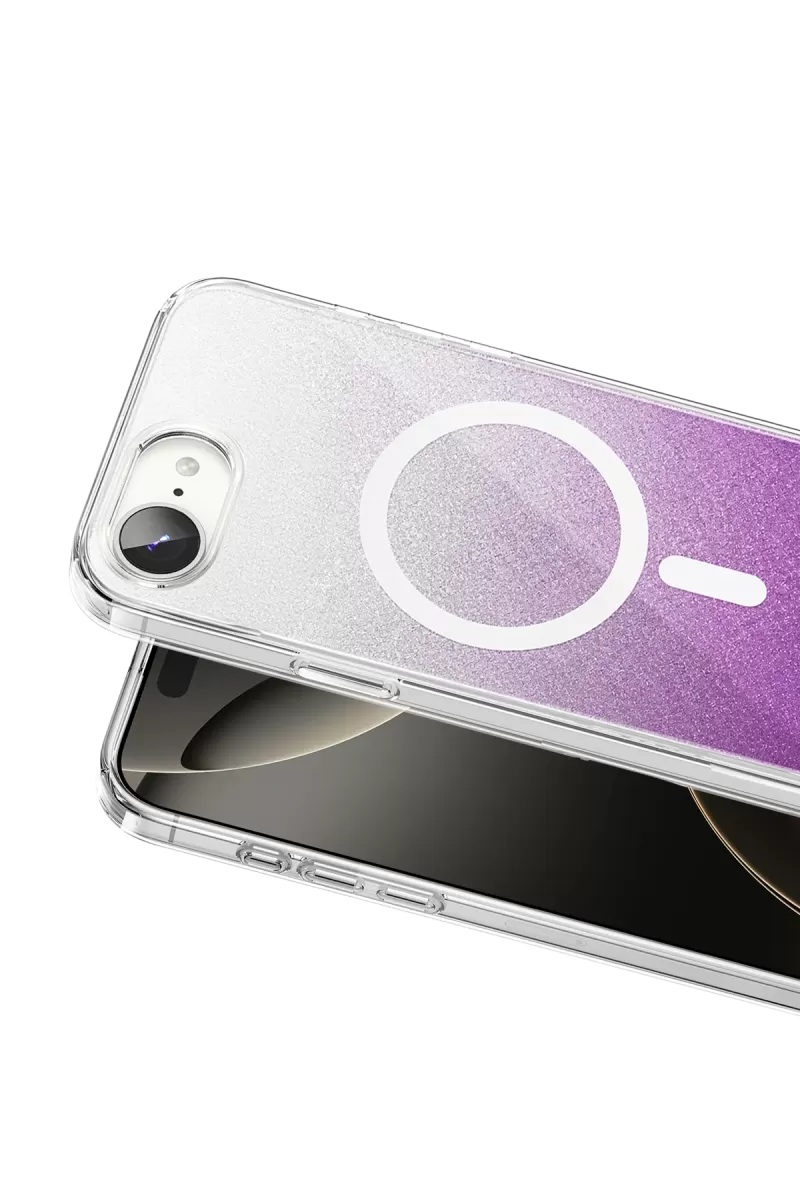 Onegif Apple iPhone 17E Sora Simli Magsafe Kapak - Mor
