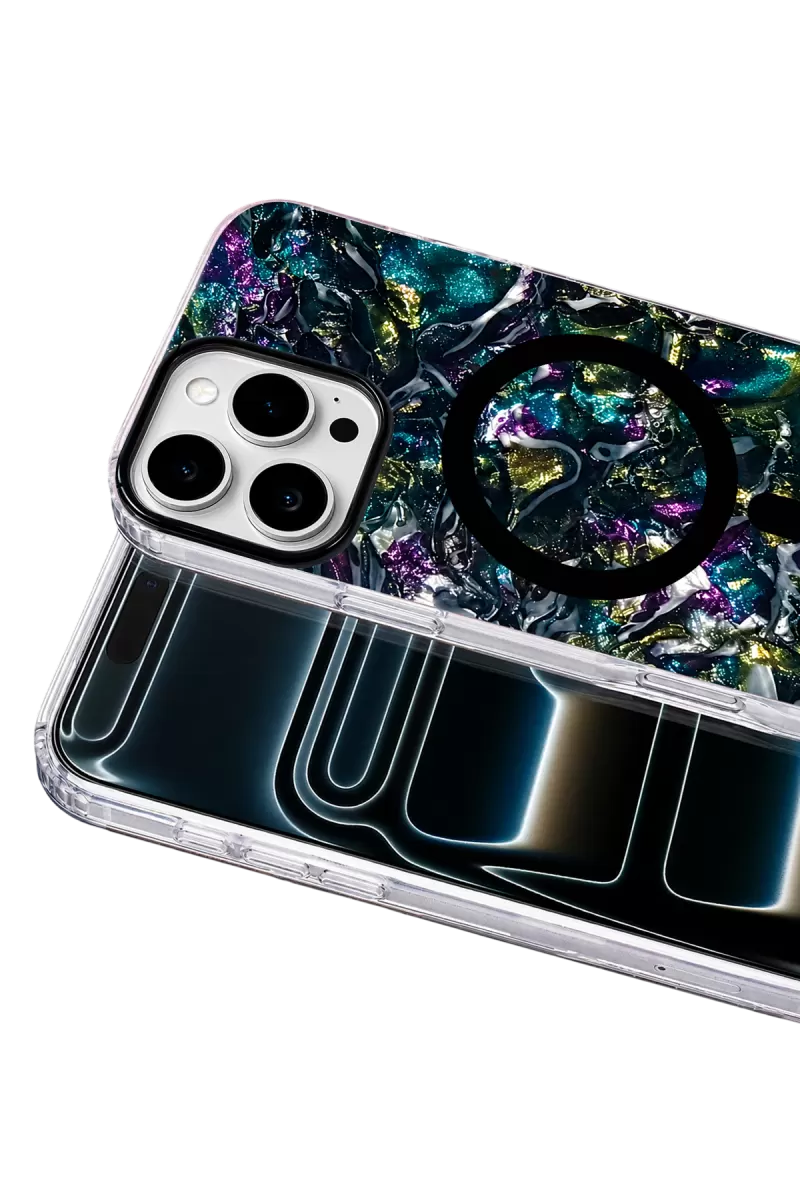 Onegif Apple iPhone 16 Pro Max Mila Dalgalı Magsafe Kapak - Lacivert