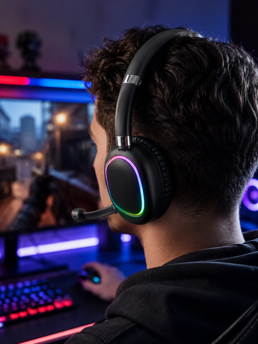 RGB SİYAH KULAKLIK MAX-17