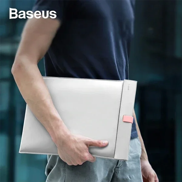 Baseus Lets go Çift Katmanlı Deri Kılıf Çanta 16 İnch Macbook Dell lenovo-(5775)