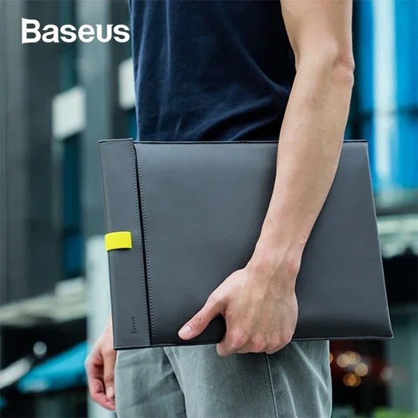 Baseus Lets go Çift Katmanlı Deri Kılıf Çanta 16 İnch Macbook Dell lenovo-(5775)