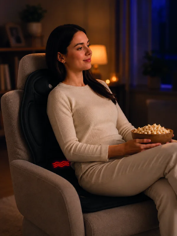 Titreşimli Isıtmalı Koltuk Tipi Masaj Minderi Ergonomik Tasarım