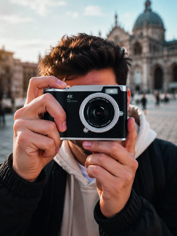 4K Video Kayıtlı 48 MP Dijital Fotoğraf Makinesi Otomatik Odaklama