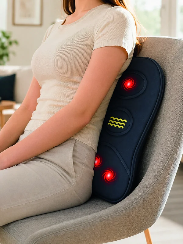 Ergonomik Isıtmalı Bel Masaj Minderi Sırt Destek Minderi