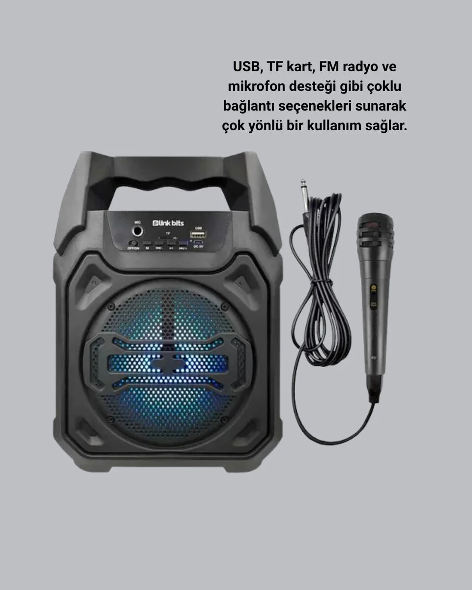 Taşınabilir Bluetooth Hoparlör – FM Radyo USB SD Kart ve TWS Özellikli