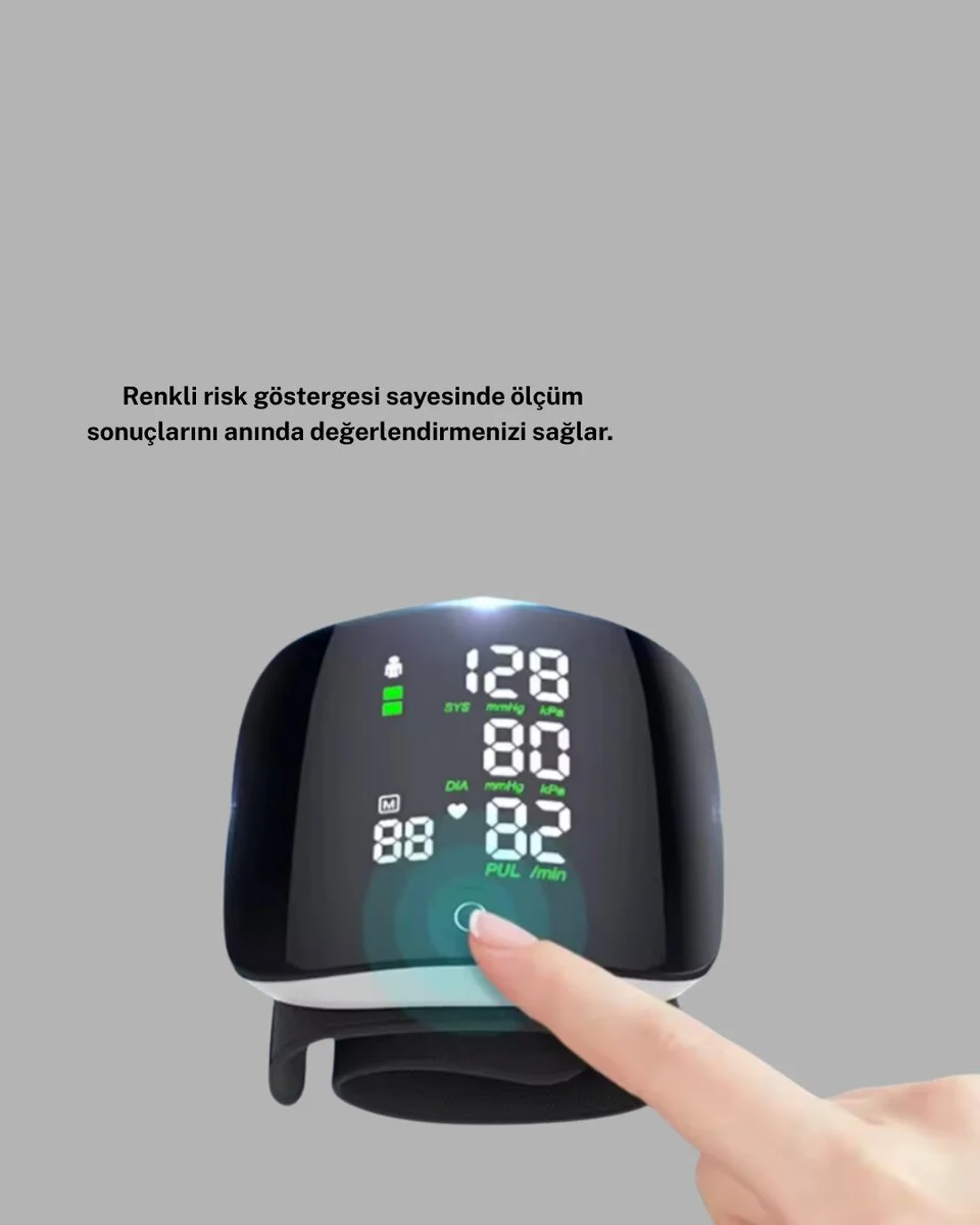 Dijital Bilek Tansiyon Aleti – Çift Kullanıcı Hafızalı Aritmi Uyarılı ve Otomatik Kapanmalı