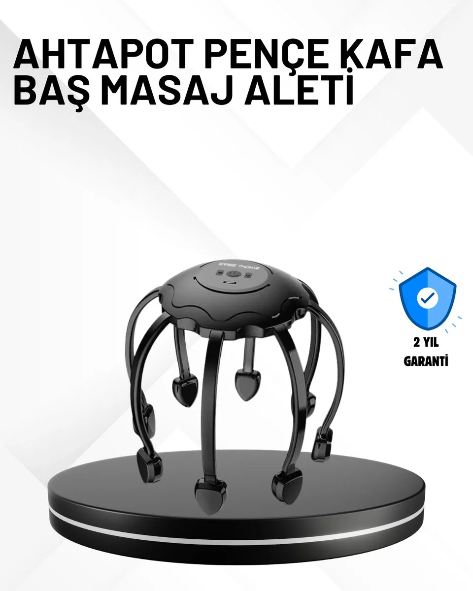 Taşınabilir Kafa Masaj Cihazı Eller Serbest 360° Profesyonel Masaj