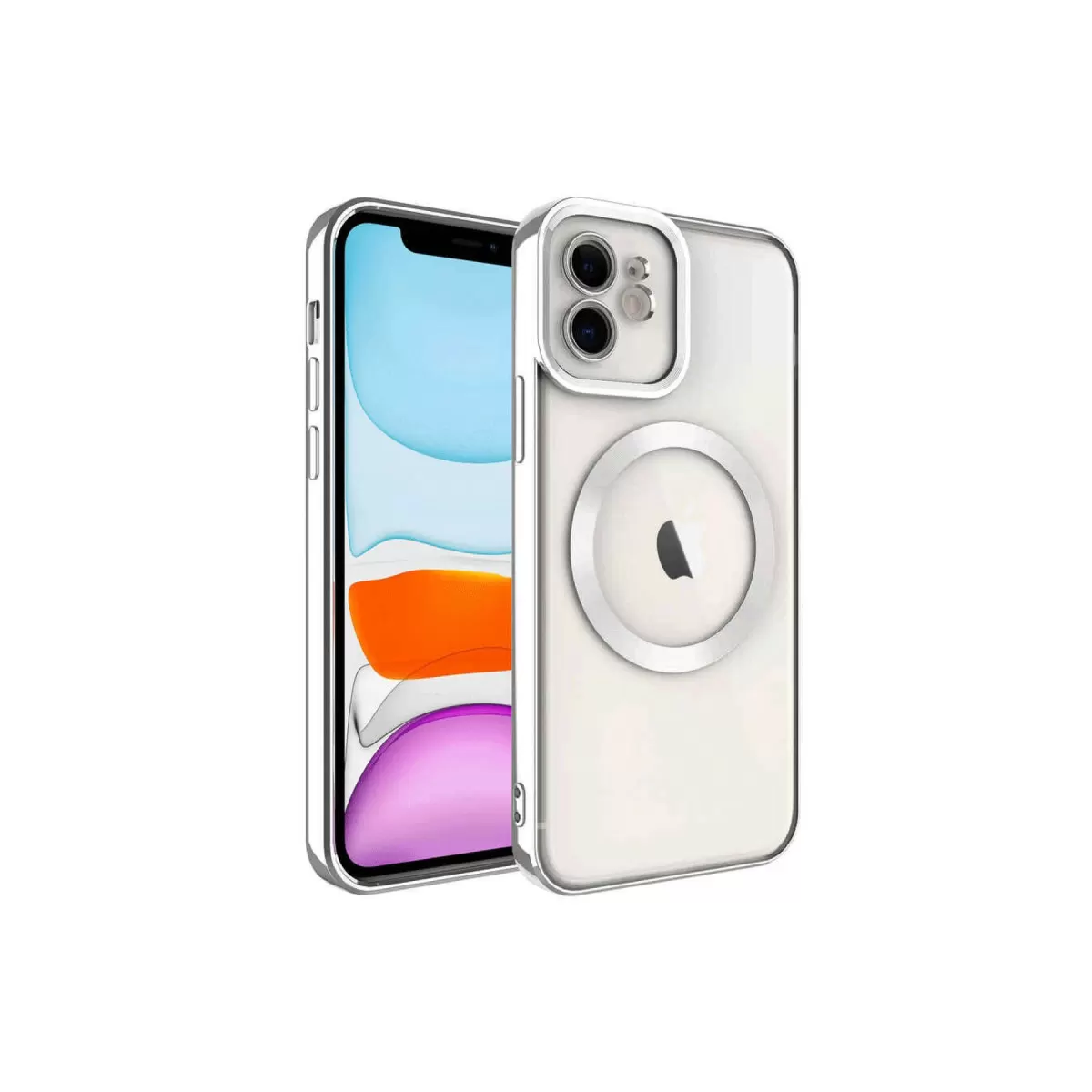 Newface Apple iPhone 11 Kılıf Kross Magneticsafe Kapak - Titan Gri