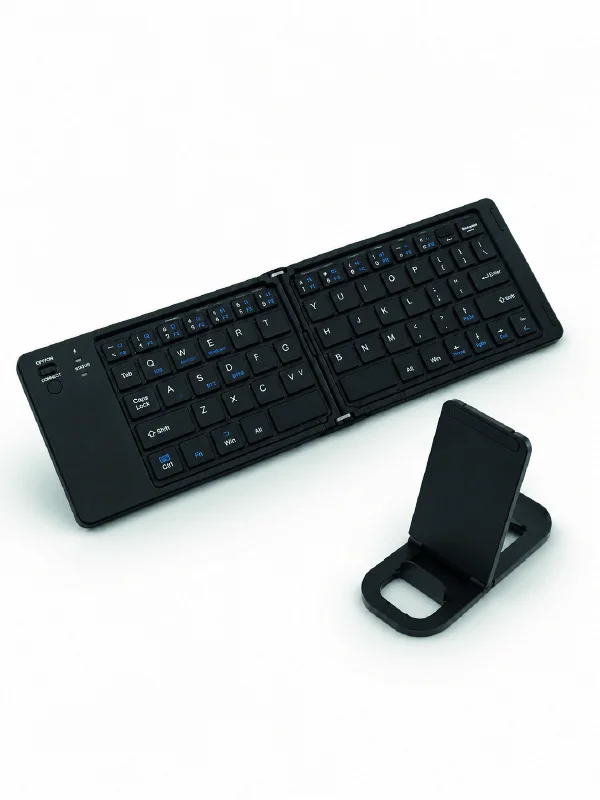 Katlanabilir Bluetooth Klavye 3 Cihaz Bağlantılı Kablosuz Taşınabilir Klavye