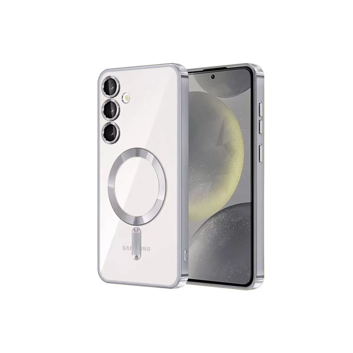 Newface Samsung Galaxy S24 Kılıf Kross Magneticsafe Kapak - Gümüş