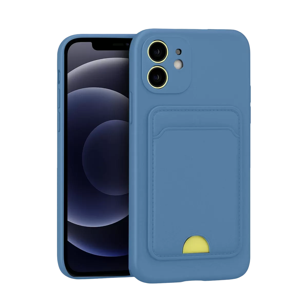Newface Apple iPhone 11 Kılıf Kelvin Kartvizitli Silikon - Mavi