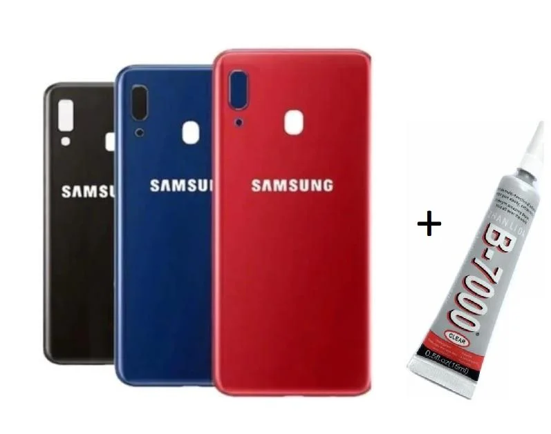 SAMSUNG A20 Arka Batarya Pil Kapağı KIRMIZI (B7000