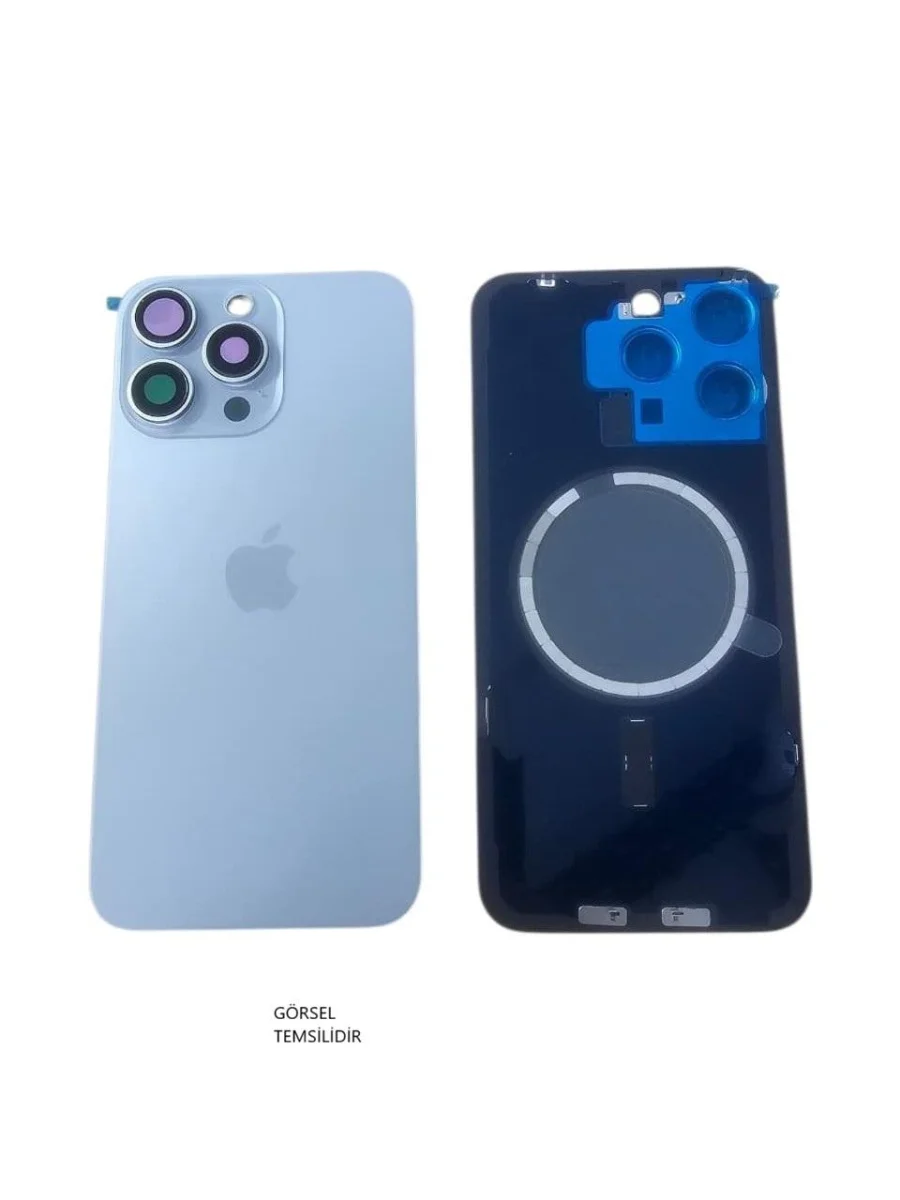 iPhone 15 PRO Arka Pil Kapağı FULL NFC li Lensli-
