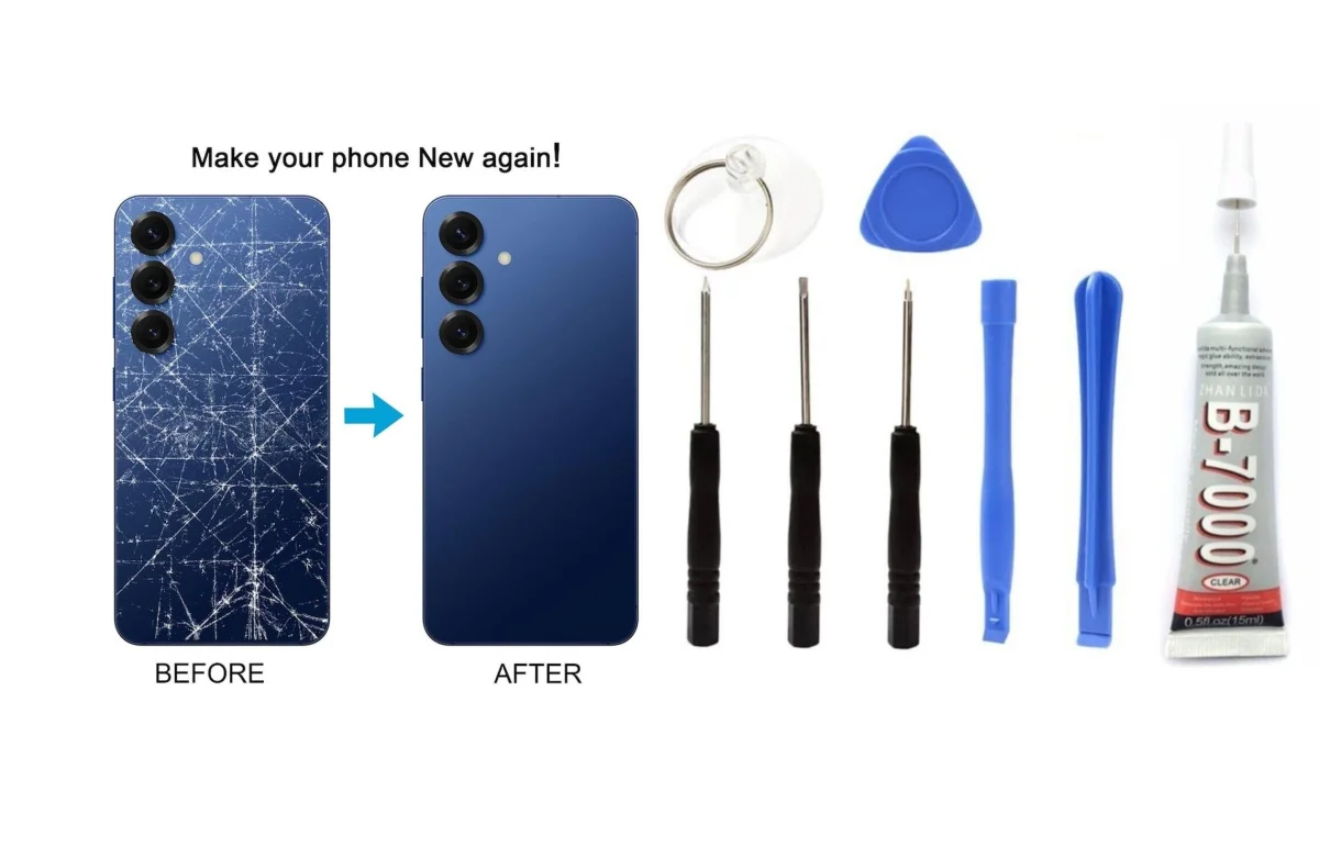 Samsung S25 Uyumlu Batarya Kapağı KAMERA LENSLİ (G