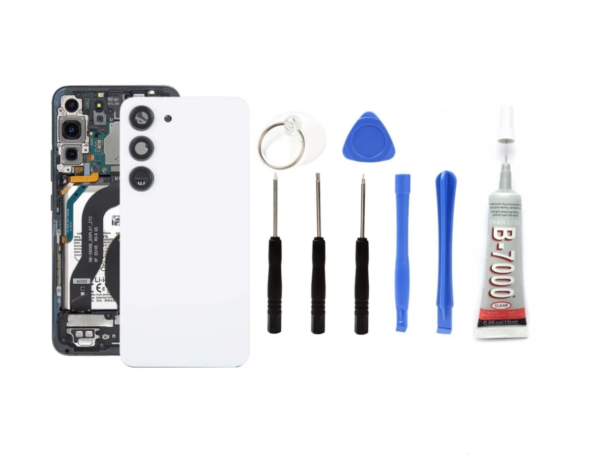 Samsung S23 Uyumlu Batarya Kapağı KAMERA LENSLİ (K