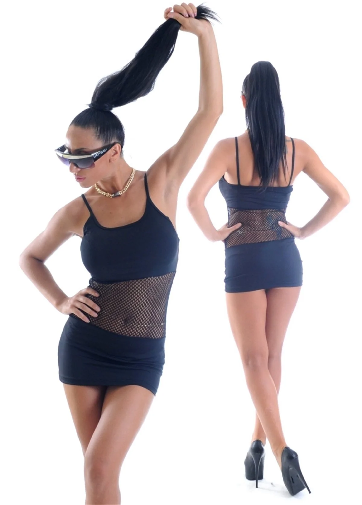 B1961318 Önü File Mini Elbise