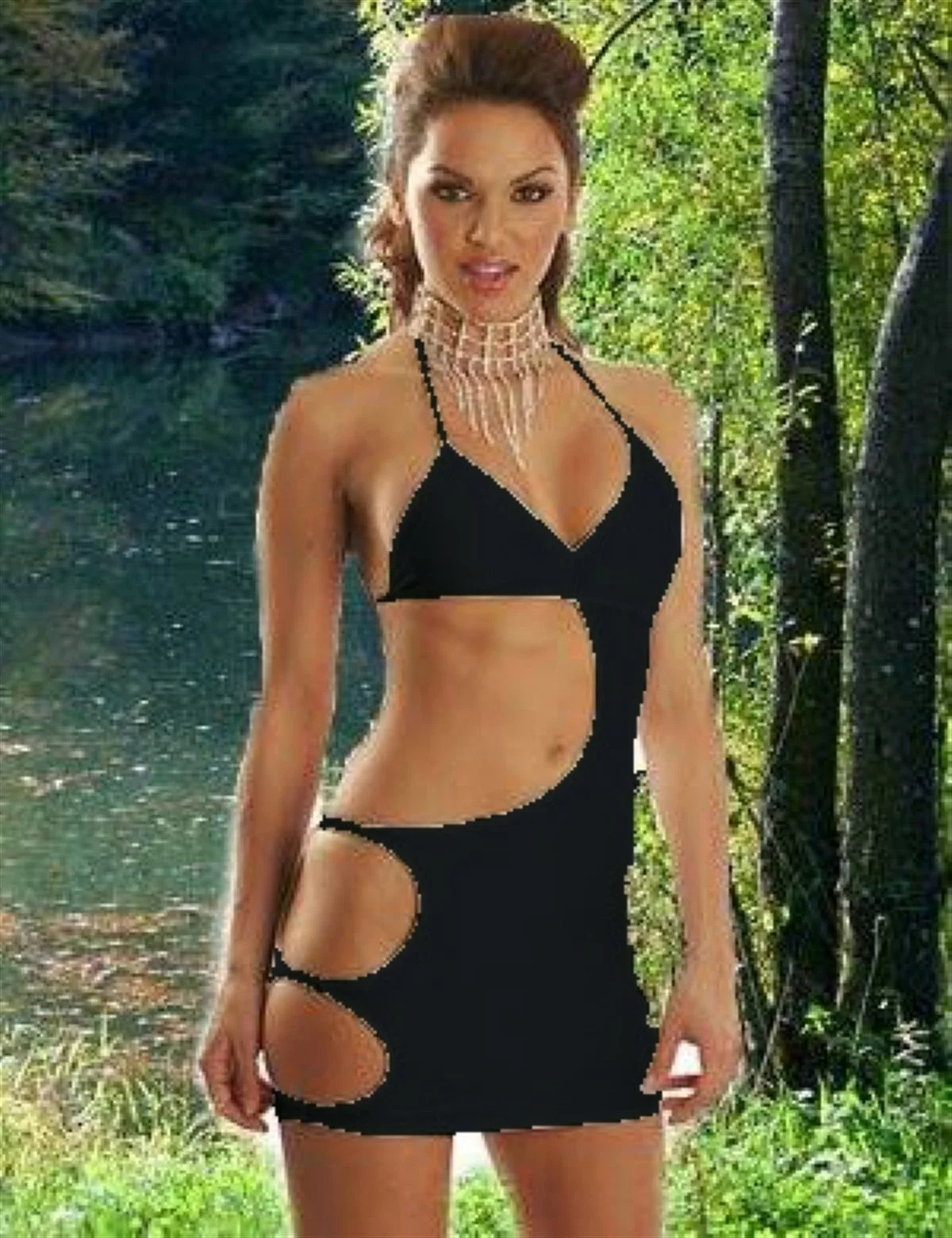 B060785 Dekolteli Seksi Elbise