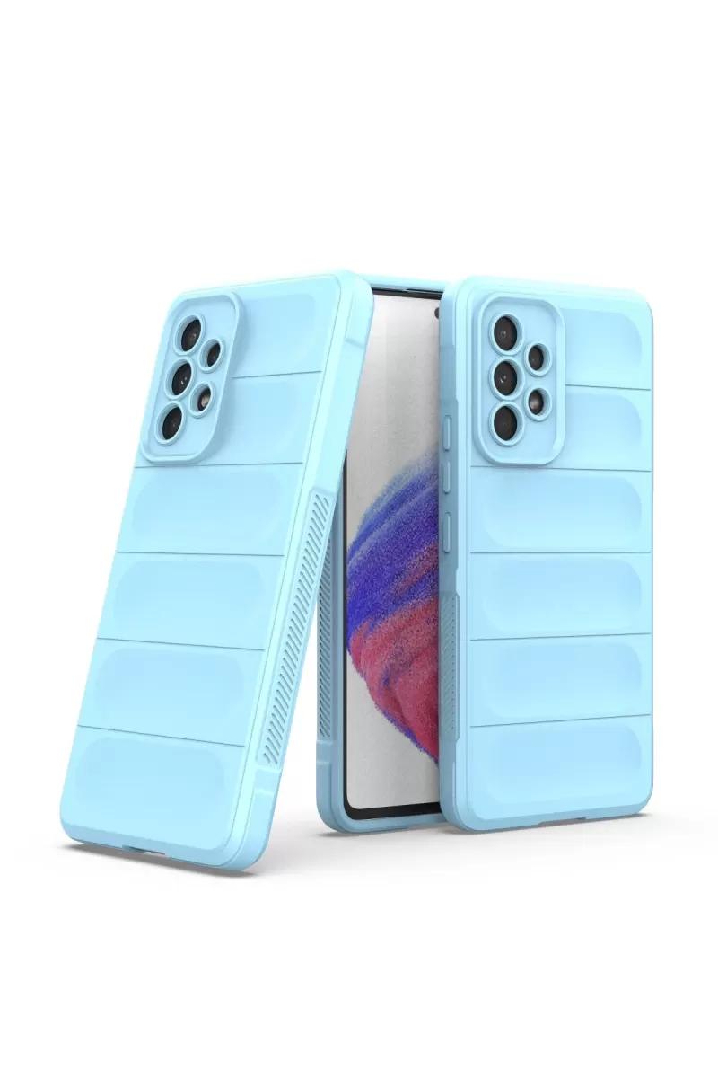 Newface Samsung Galaxy A73 5G Kılıf Optimum Silikon - Sky Blue