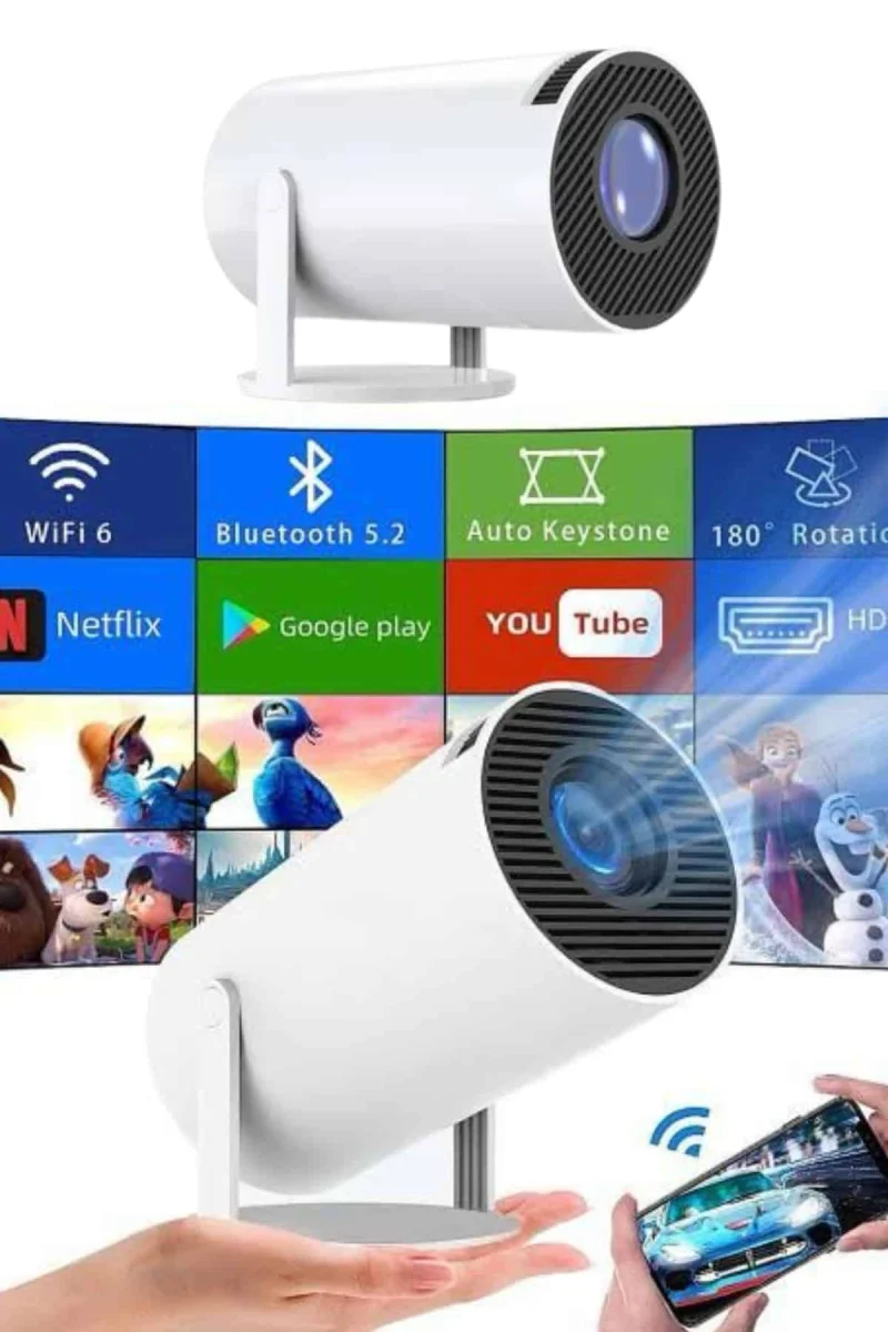 Sinema Projektörü Android HDMI USB WİFİ Ses Çıkışlı Ayaklı Projeksiyon Taşınabilir Yeni Nesil