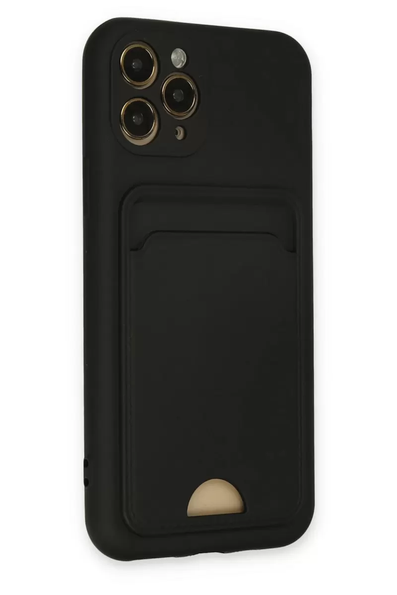 Newface Apple iPhone 11 Pro Kılıf Kelvin Kartvizitli Silikon - Siyah