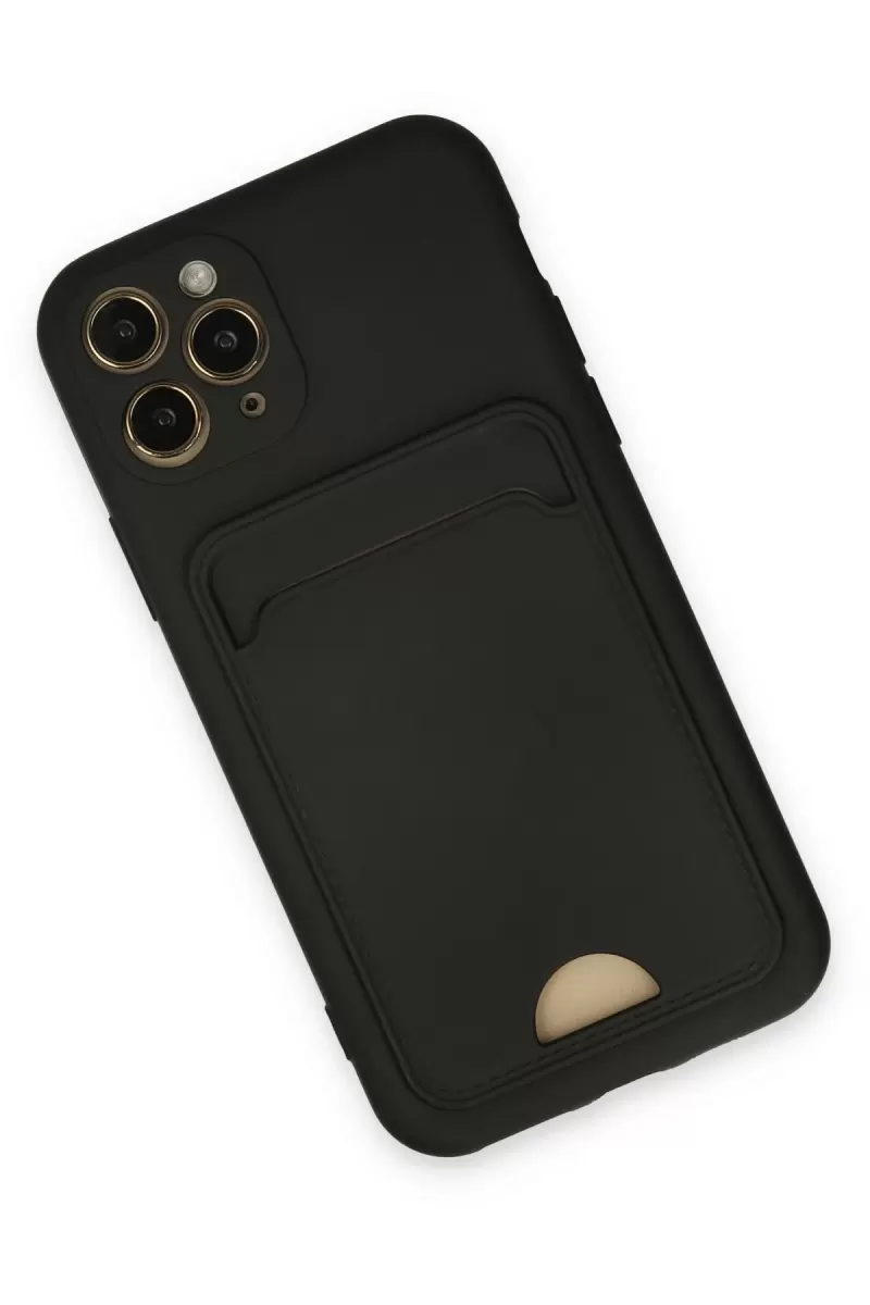 Newface Apple iPhone 11 Pro Kılıf Kelvin Kartvizitli Silikon - Siyah