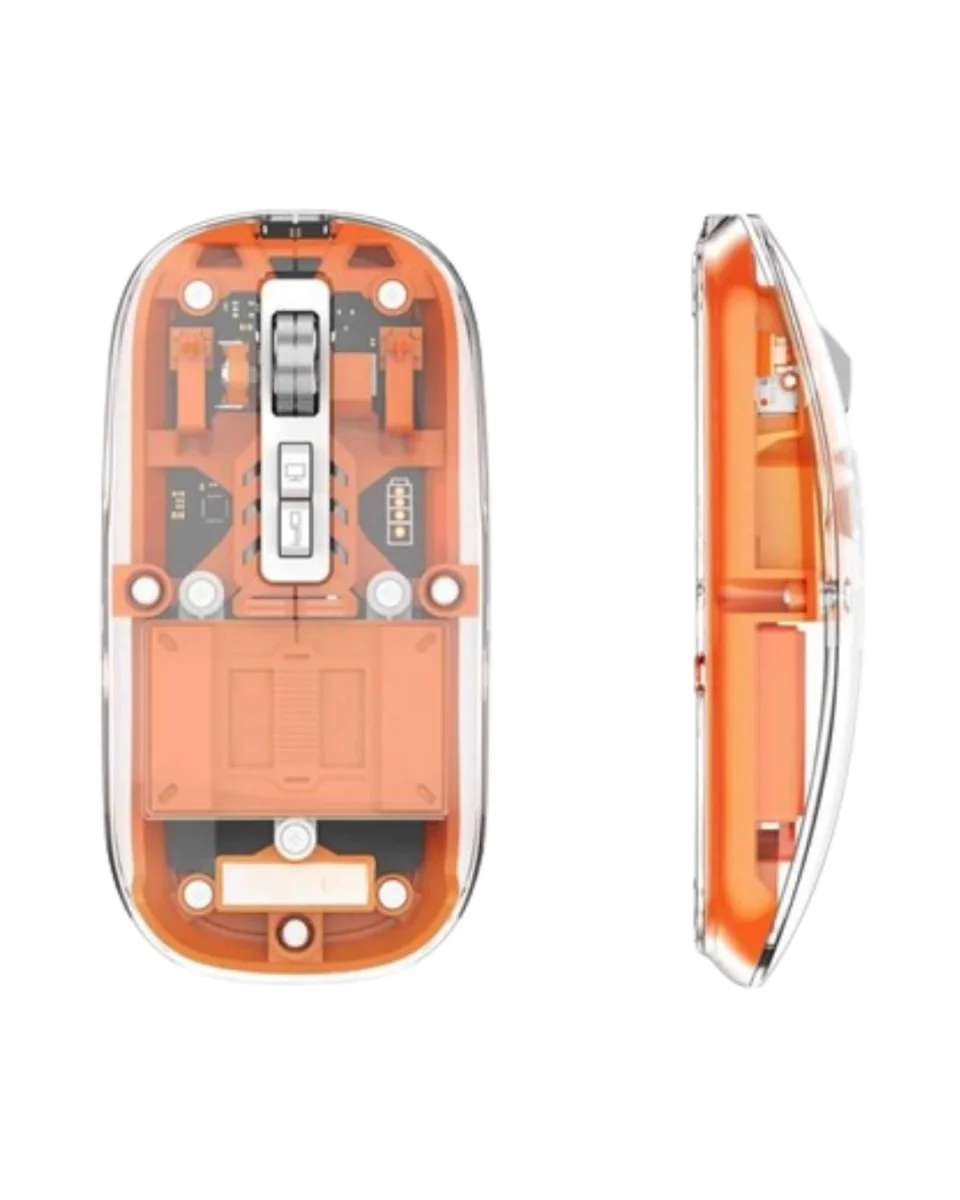 Bluetooth ve USB Destekli Kablosuz Şeffaf Mouse Sessiz Kullanım Yeni Nesil
