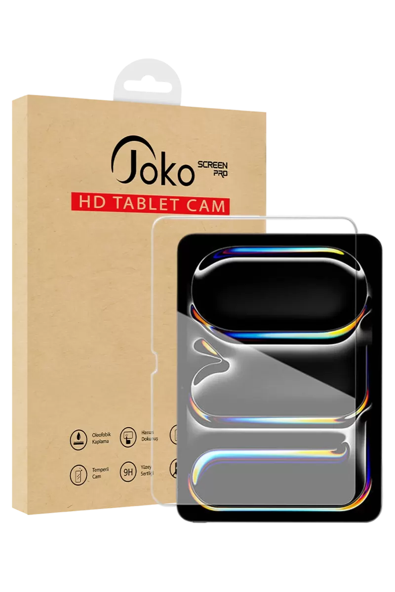 Joko Apple iPad Pro 13 (2024) 2in1 HD Tablet Cam Ekran Koruyucu - Şeffaf