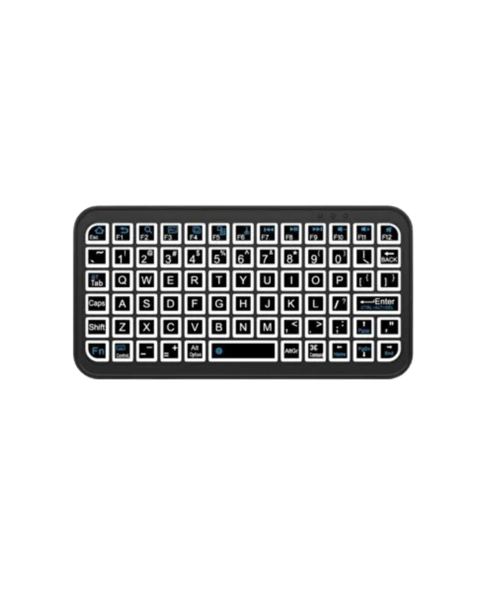 Kompakt Siyah RGB Işıklı Bluetooth Mini Klavye