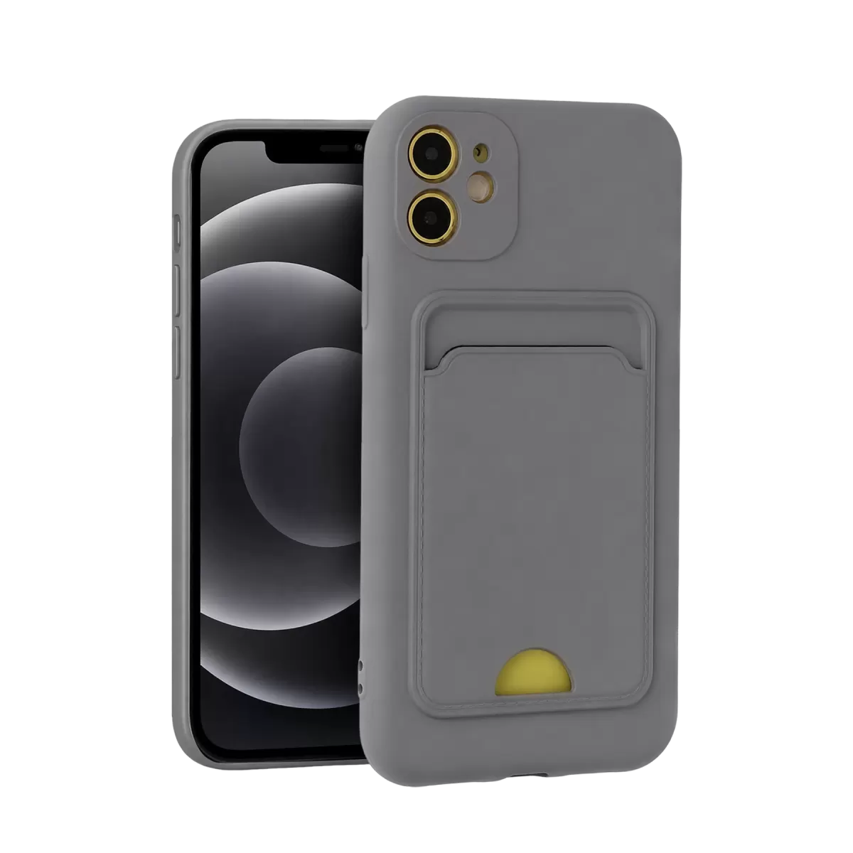Newface Apple iPhone 11 Kılıf Kelvin Kartvizitli Silikon - Gri