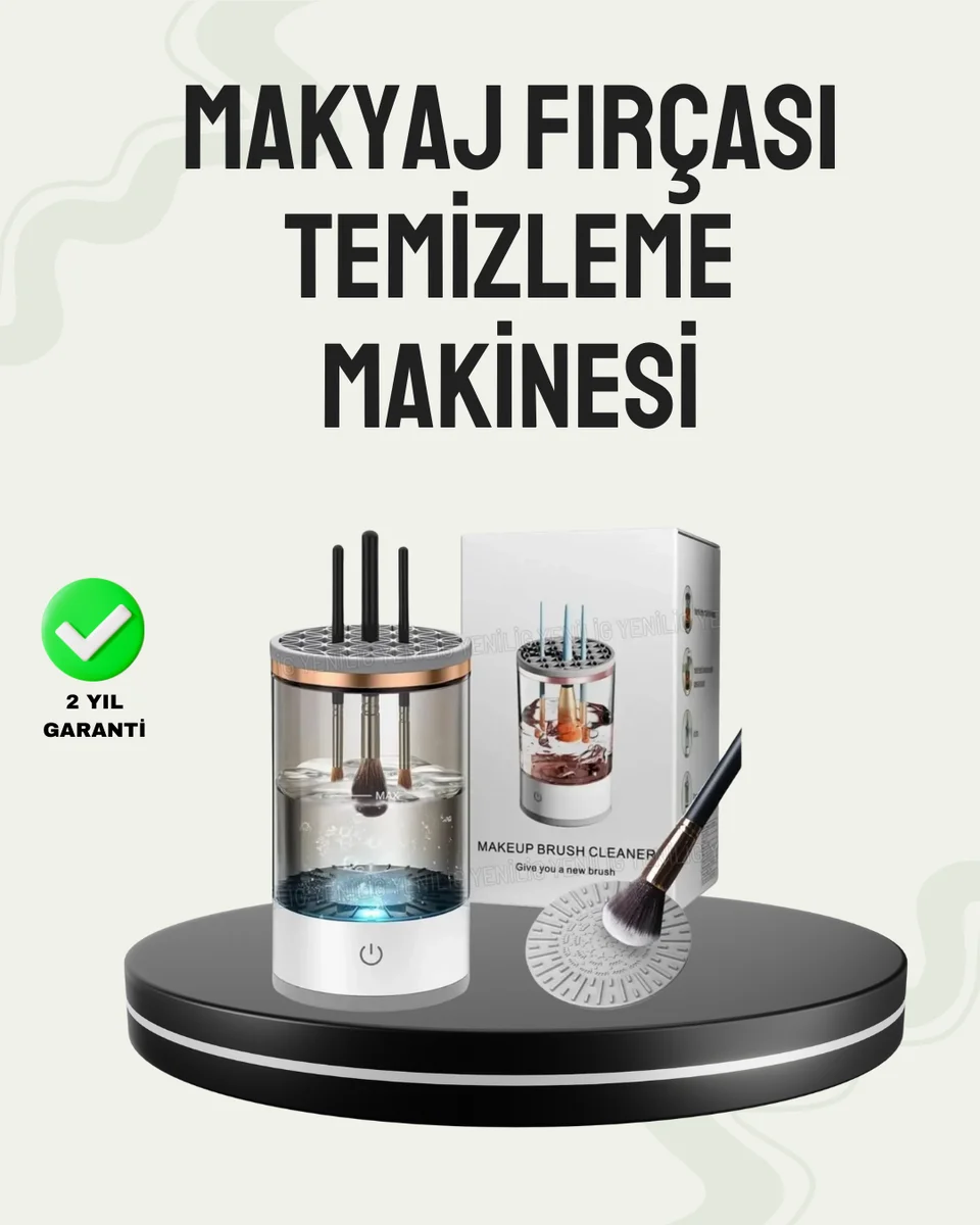 USB Şarjlı Kompakt Makyaj Fırçası Temizleme Makinesi