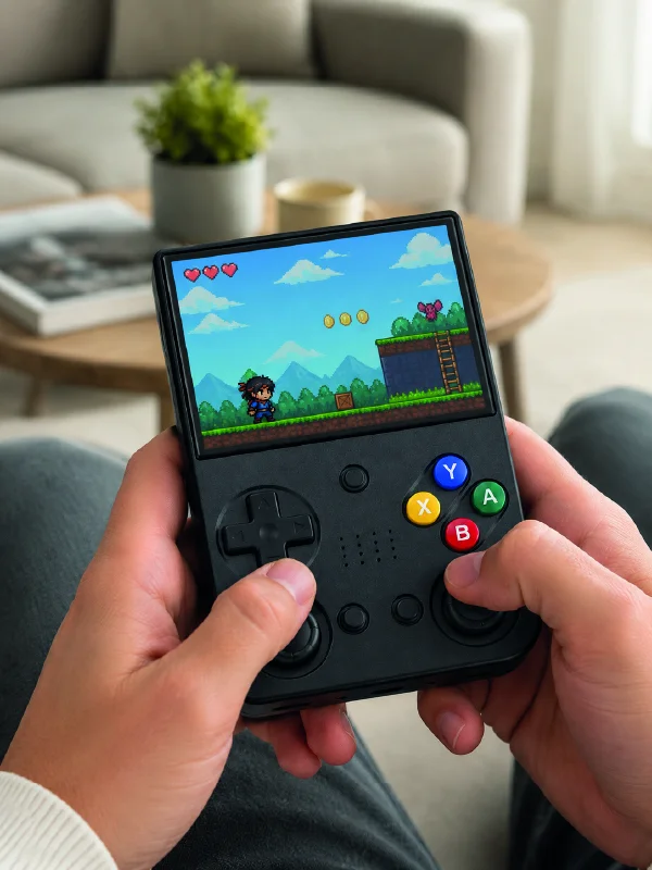 LCD Retro Oyun Konsolu TV Bağlantı Destekli Çift Analog Joystick El Tipi Konsol