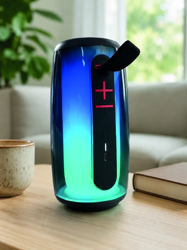 RGB LED Taşınabilir Bluetooth Speaker Güçlü Bas Ses Type-C Şarj Girişli
