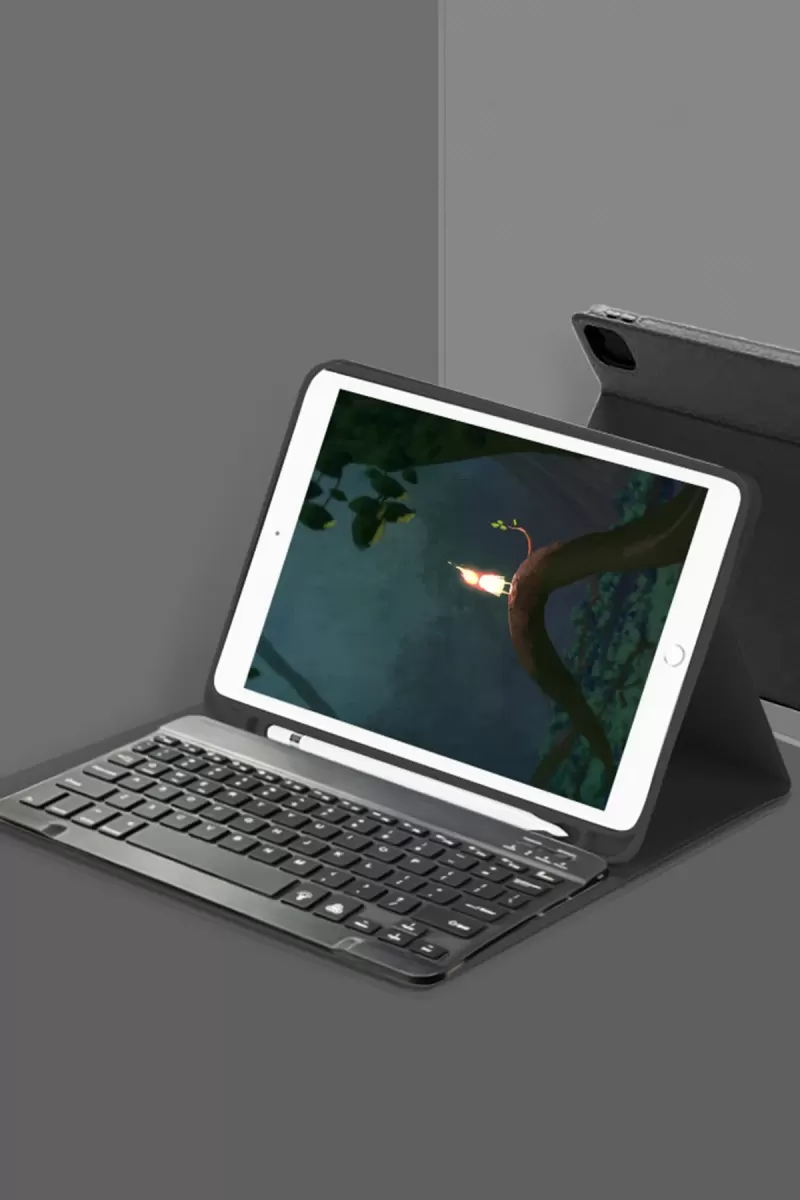 Newface Samsung Galaxy X510 Tab S9 FE 11 Kılıf KC01 Smart Klavyeli Tablet Kılıfı - Siyah