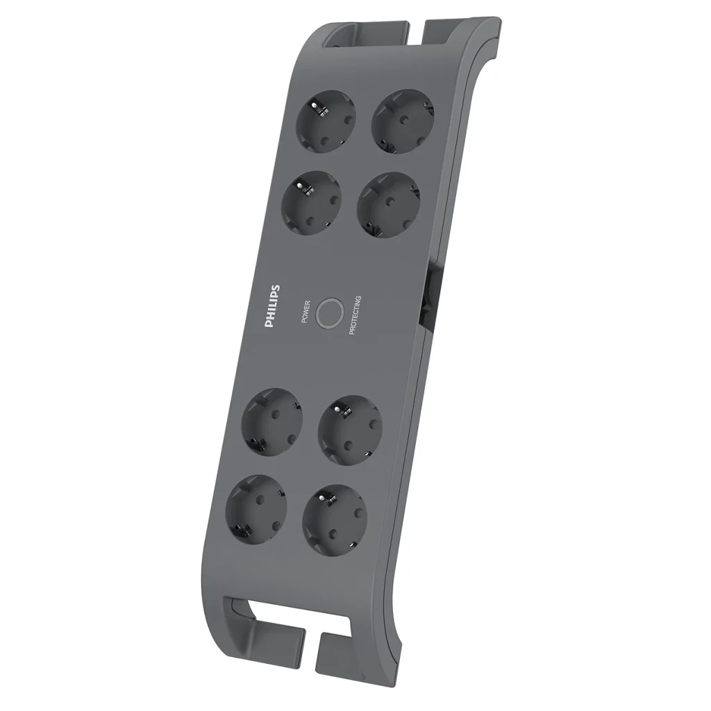 PHILIPS SPN3180A/62 8 Soket Akım Korumalı Priz 900 Joules 2Mt Kablo (Gri)(1923)