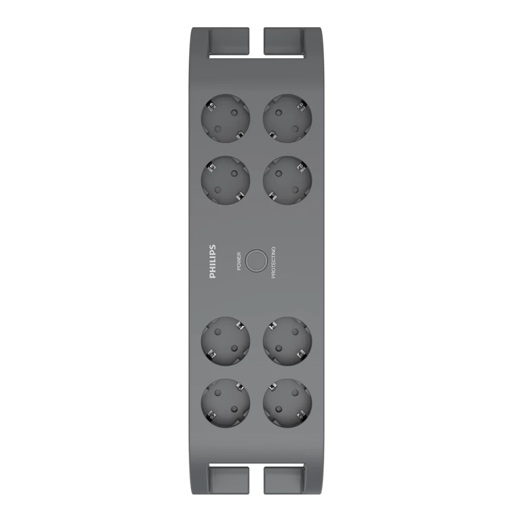 PHILIPS SPN3180A/62 8 Soket Akım Korumalı Priz 900 Joules 2Mt Kablo (Gri)(1923)