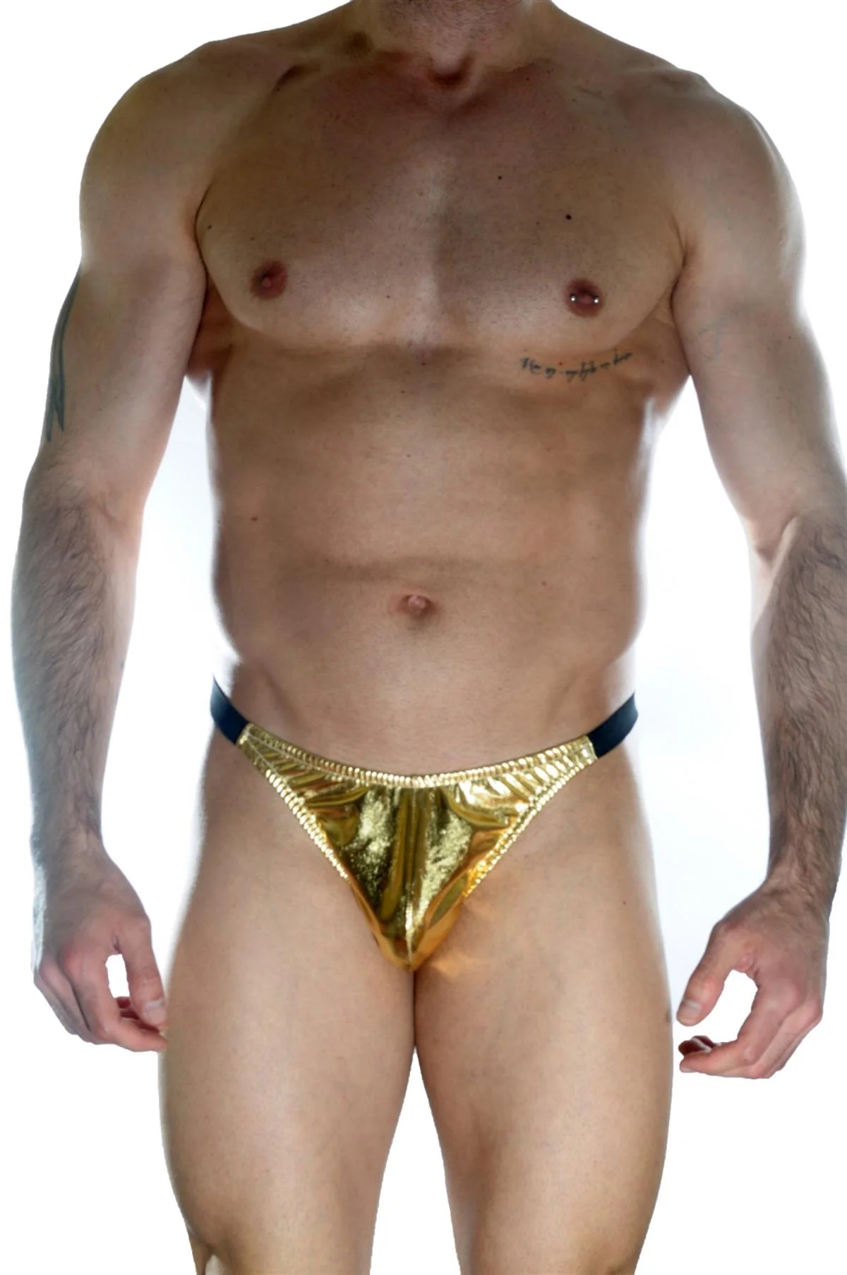 Erkek  Arkası Büzgülü Gold Brazillian Slip