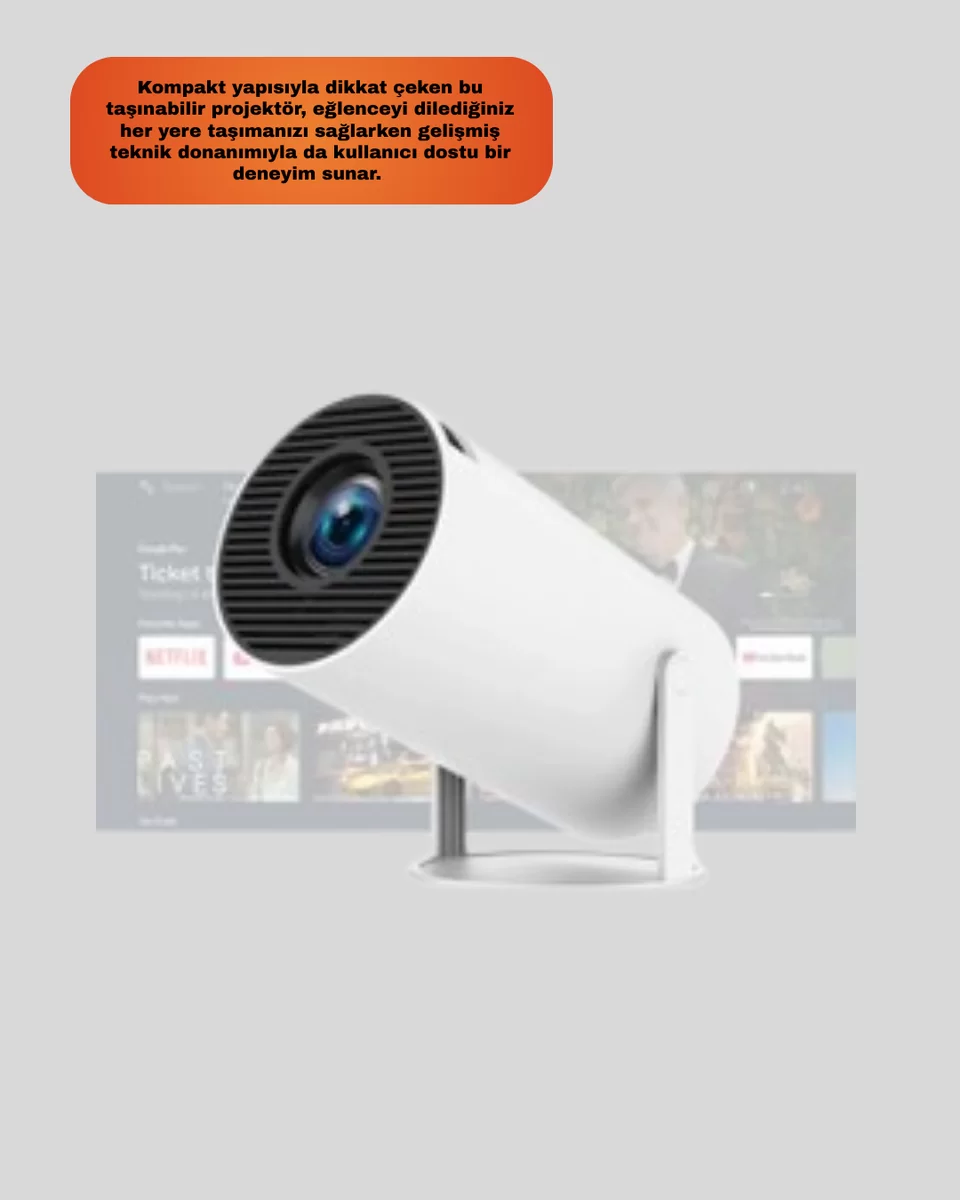 Oyun Konsolu Uyumlu Kablosuz Projeksiyon Cihazı Ev Sinema Deneyimi Yeni Nesil
