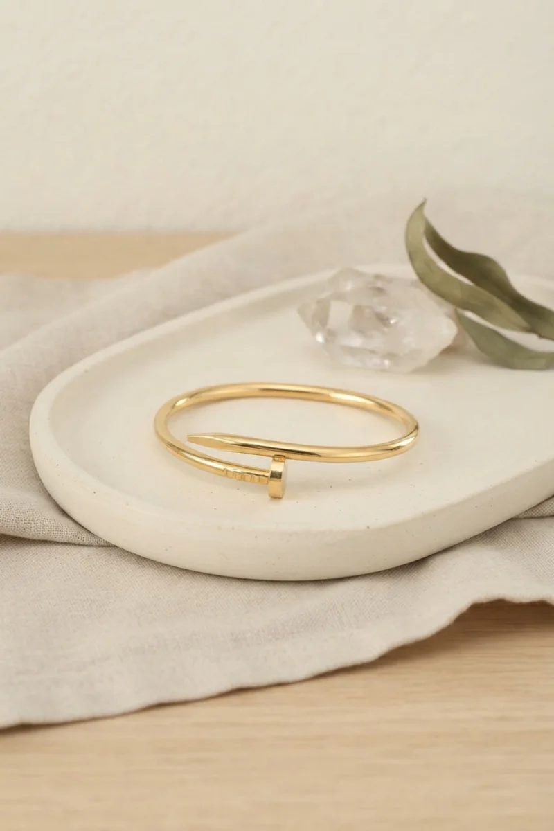 316L Çelik Gold Renk Çivi Model Bileklik